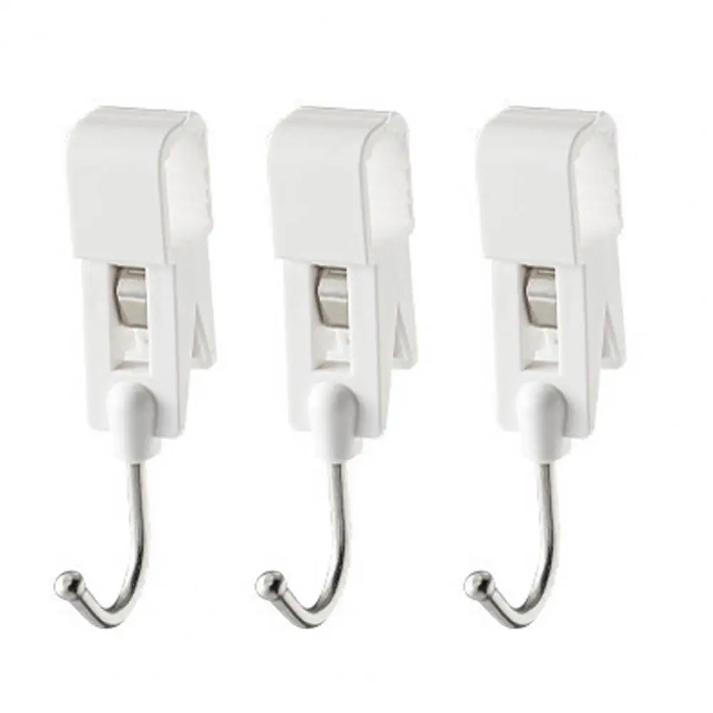 3Pcs/Set S-shaped Hook Punch Free Space-saving Stainless Steel Handrail Towel Hanging Clip Hook Household Supplies