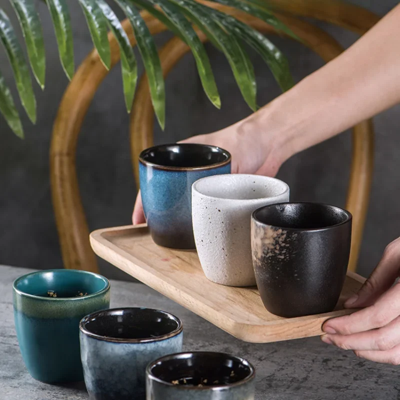 Japanese Ceramic TeaCup Stoneware Mug Soup Cup for Tea Ceremony Minimalist Style