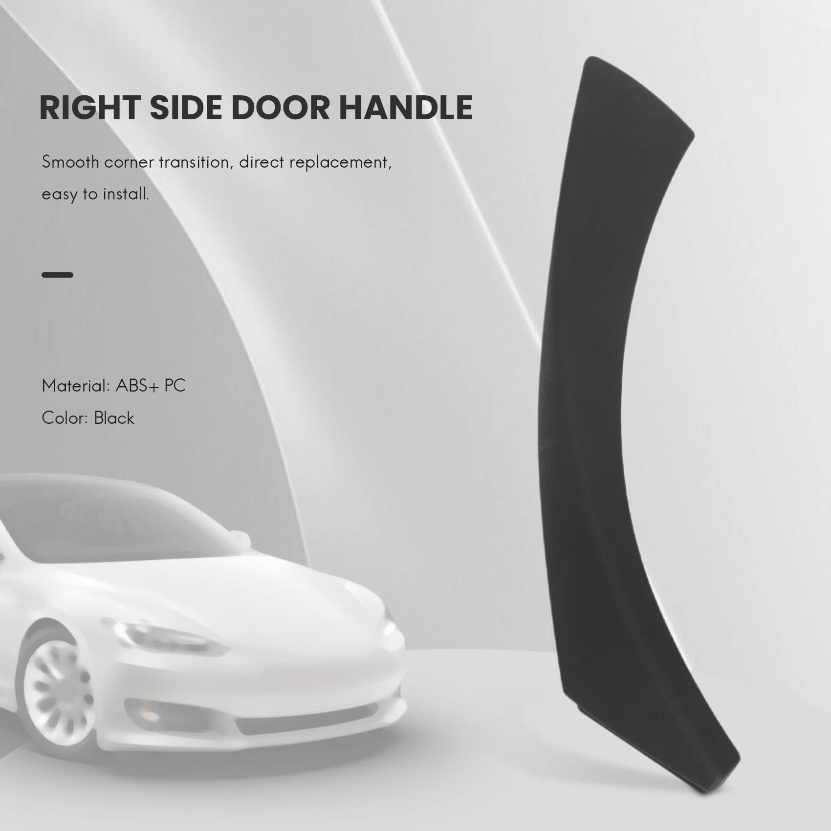 

Right Side Inner Door Panel Handle Pull Outer Trim Cover for BMW 3-Series E90 E91 E92 E93 Black