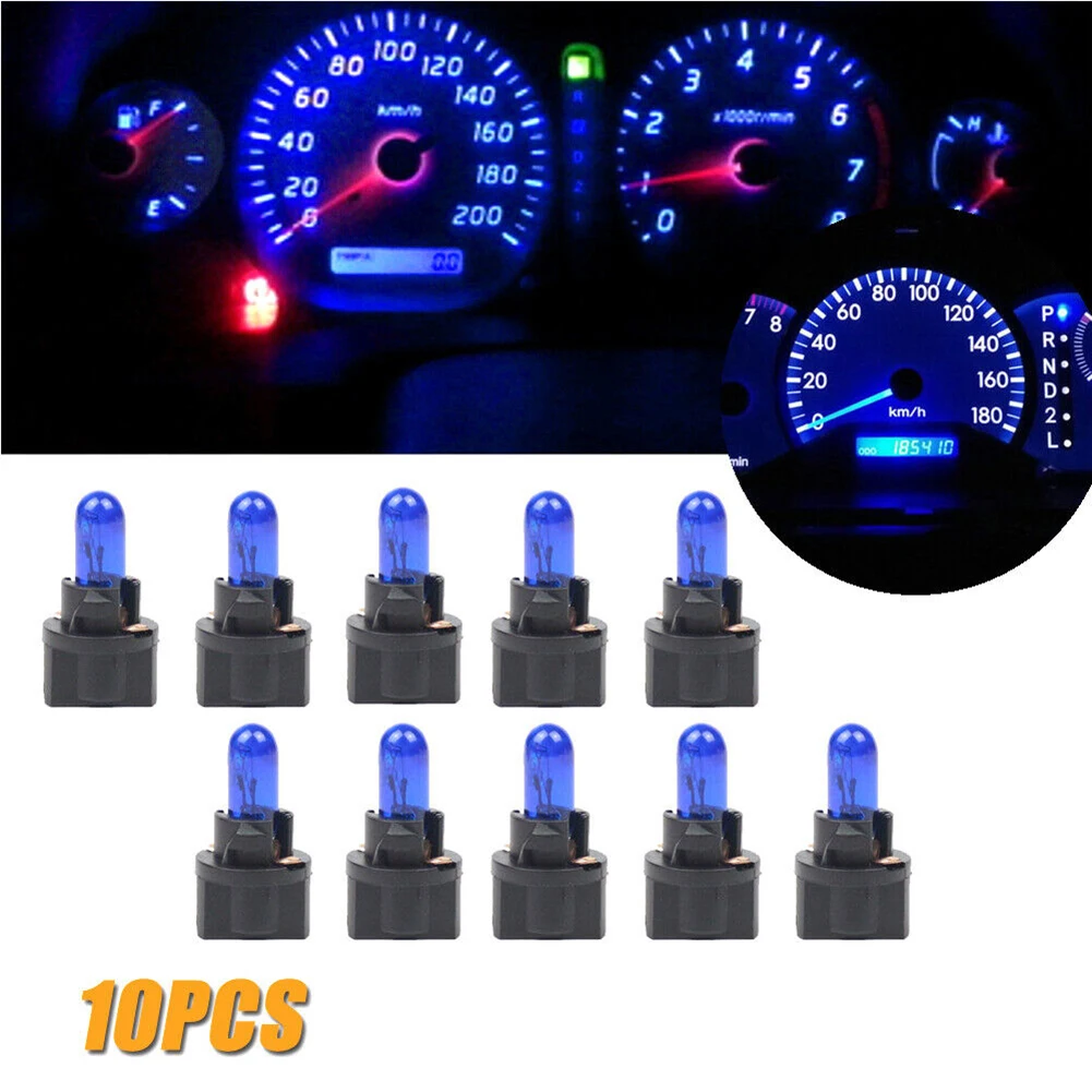

10 шт., Автомобильные светодиодные лампы T5 SMD с низким энергопотреблением