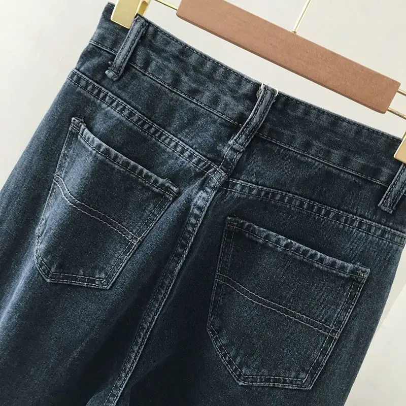 Mom Jeans Woman High Waist Casual Pants Vintage Streetwear Straight Leg Jeans Ladies Korean Cute Denim Y2K Pants Trousers Women