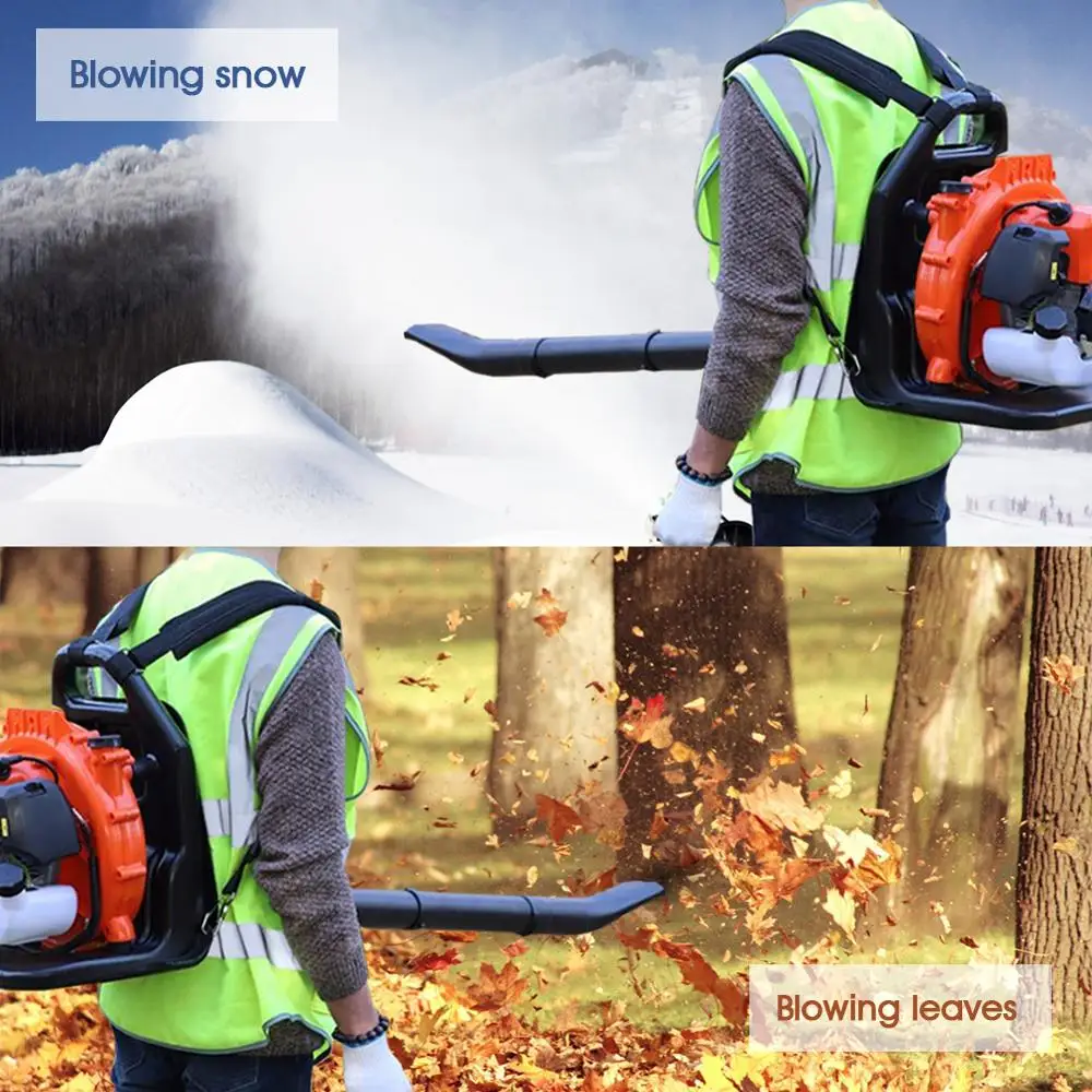 EB808 Leaf Blower Wireless 42.7cc Backpack High Power Two Stroke Gasoline Garden Snow Blower Cleaner Air Blower Gardening Tools 3