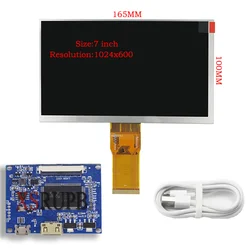 7-Inch LCD Monitor with 1024x600 Resolution and Mini HDMI Input (Board With screen)