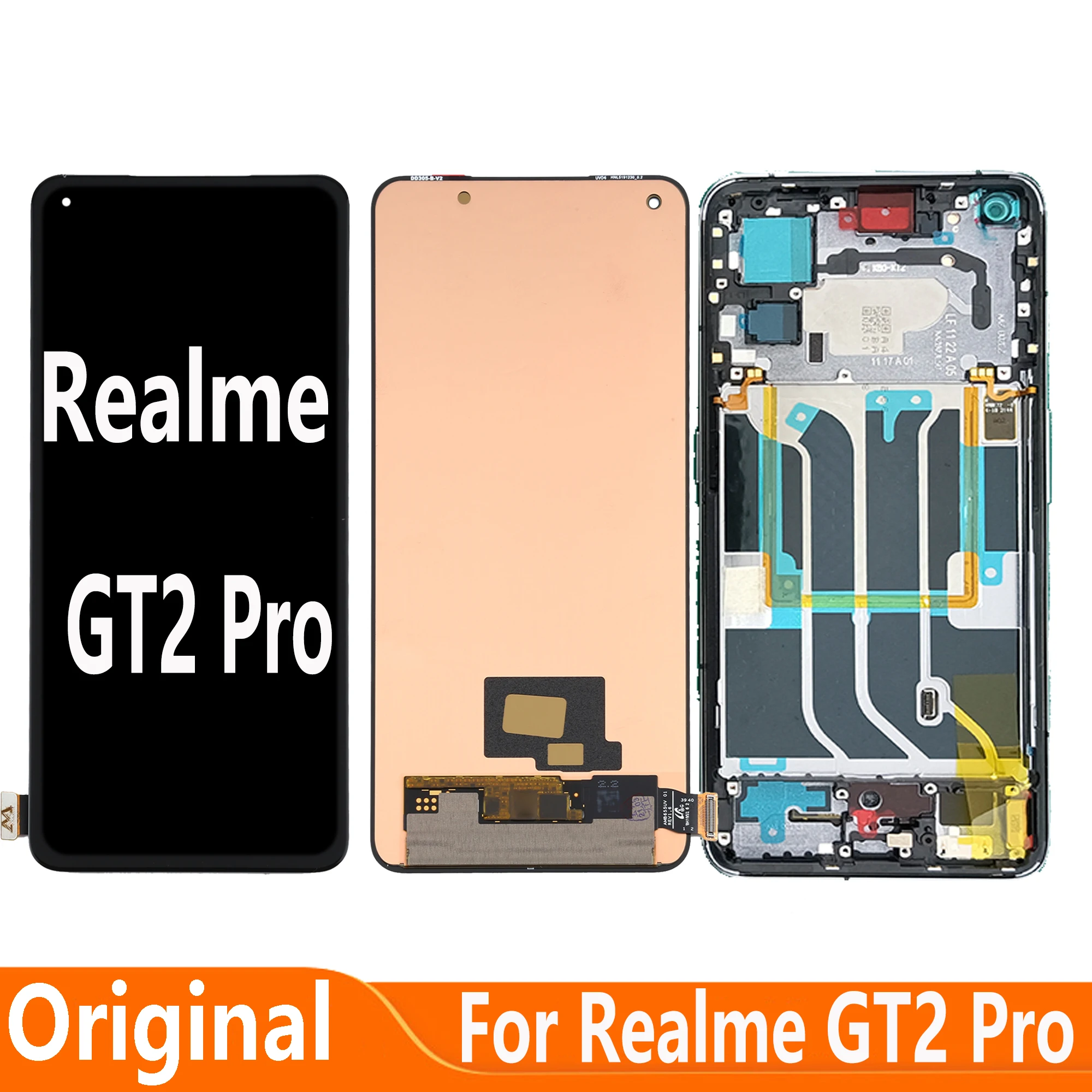 

Original For Realme GT2 Pro RMX3301 RMX3300 LCD Display Touch Screen Digitizer Assembly