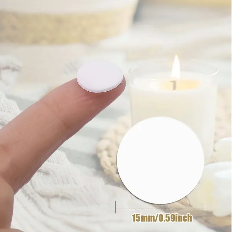 100/1000PCS Candle Wick Stickers White Heat Resistance Foam Double-sided Tape Candles Making Wax Fixed Base Brackets Wholesale - Image 4