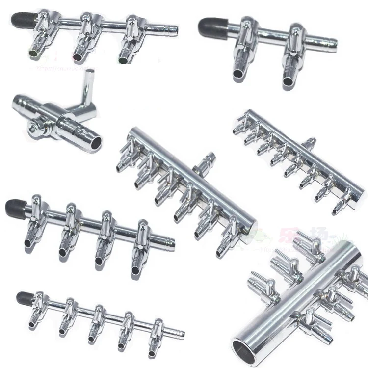 Aquarium Accessories 1 2 3 4 5 Ways Aquarium Inline Air Splitter Control Valve For Fish Tank 4*6mm Oxygen Pump Hose AA005