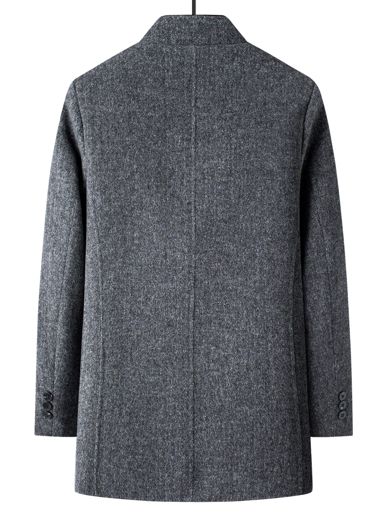 Klassische Herren-Wollmäntel, verdickt, warm, 2022, Winter, lässig, Daunenfutter, abnehmbare Wolle, Windjacke, Oberbekleidung, Puffermantel – Detail 12