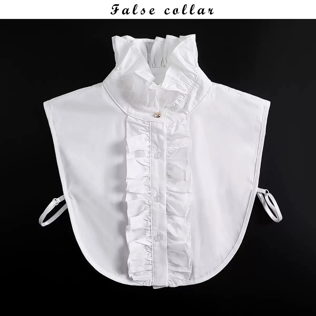 Modischer Halbhemdkragen für Damen, Abnehmbarer Kragen, Vintage-Spitze, Falscher Blusenkragen als Dekoration – Detail 2