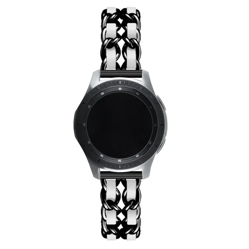 Luxurious Leather and Metal Watch Bracelet - 20mm/22mm Band