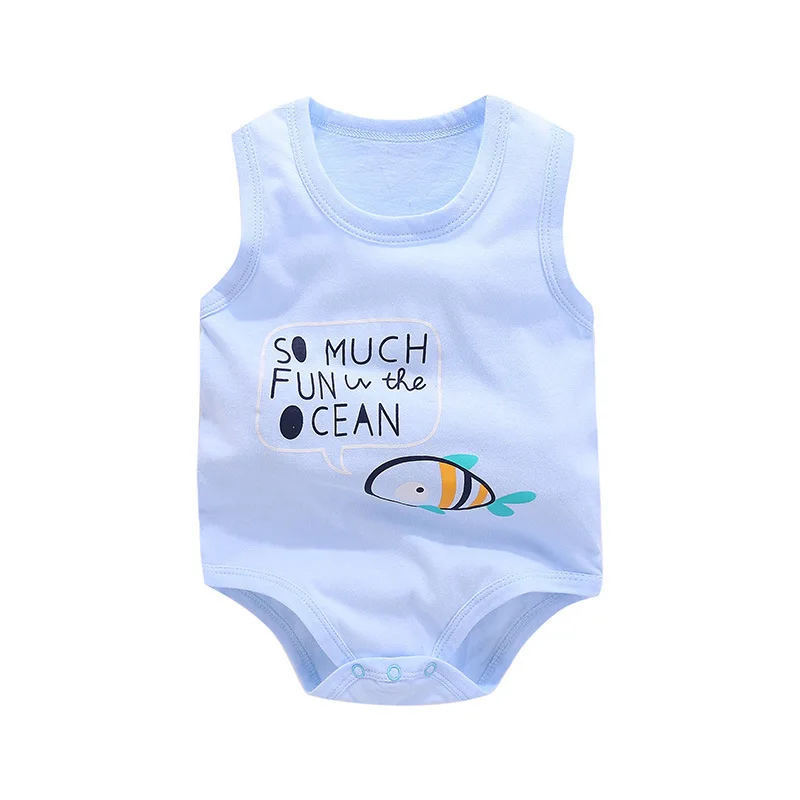 cheap baby bodysuits	 Newborn Baby Boys Girls Cartoon Cotton Bodysuit Infant Baby Bag Fart Sleeveless Vest Jumpsuit Summer Thin Penguin Pajamas Outfit best Baby Bodysuits Baby Rompers