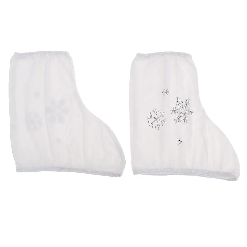 2pcs Velvet Ice Skate Boot Covers Protector for Figure Ice Skating Accessary