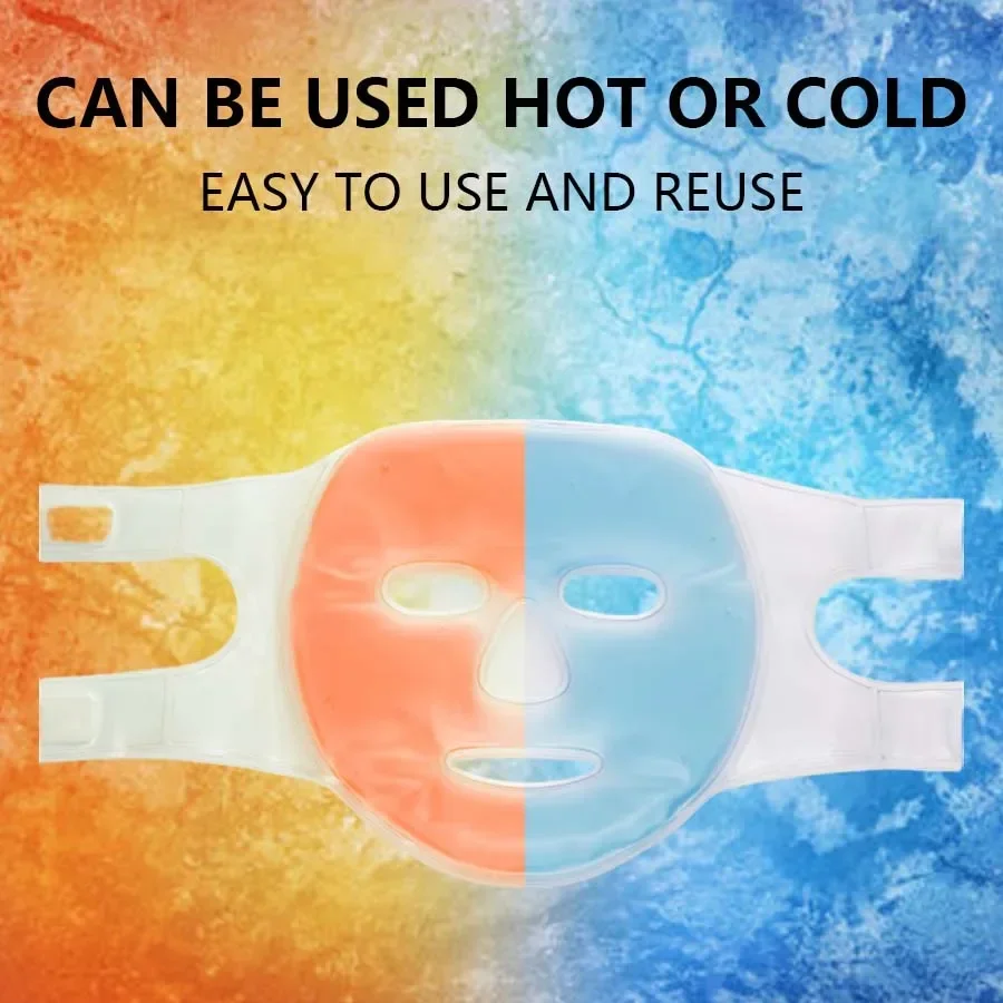 Revitalizing Gel Cooling Face Mask - Hot & Cold Therapy for Skin Firming and Relaxation