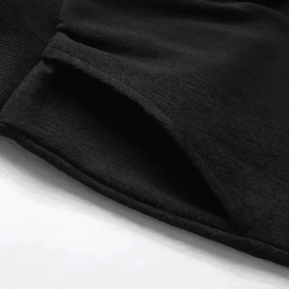 Yelir World cotton moto-style shorts with loose fit and summer-ready breathable fabric in casual streetwear design 02