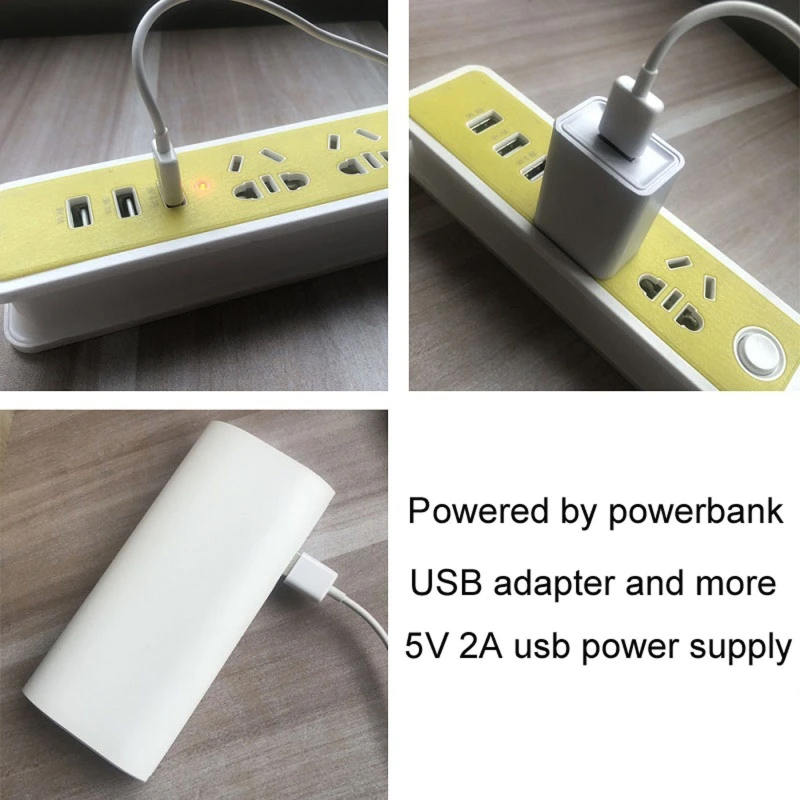 USB 5V Ceiling Fan 6 Leaves 16.5in Silent Hanging Fan for Dormitory Room Household Home 5W Powered By Powerbanks PC