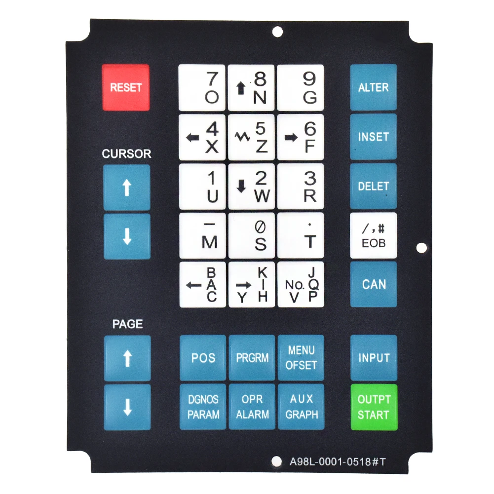 Teclado de Membrana para Fanuc Ot-a98l0001-0518 t Keysheet Teclado Interruptor Botão