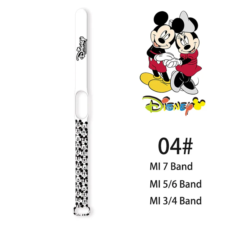 thumbnail image 1 of Correa de Mickey Mouse para reloj inteligente, pulsera de silicona para Xiaomi Mi Band 6, 5, 4, 3, 7, band5, band6, 1 of 5