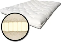 Eco Pure Wool Futon Mattress - 8 Inch Wool Futon Mattress with 2" Dunlop Latex - Medium Firm - 1
