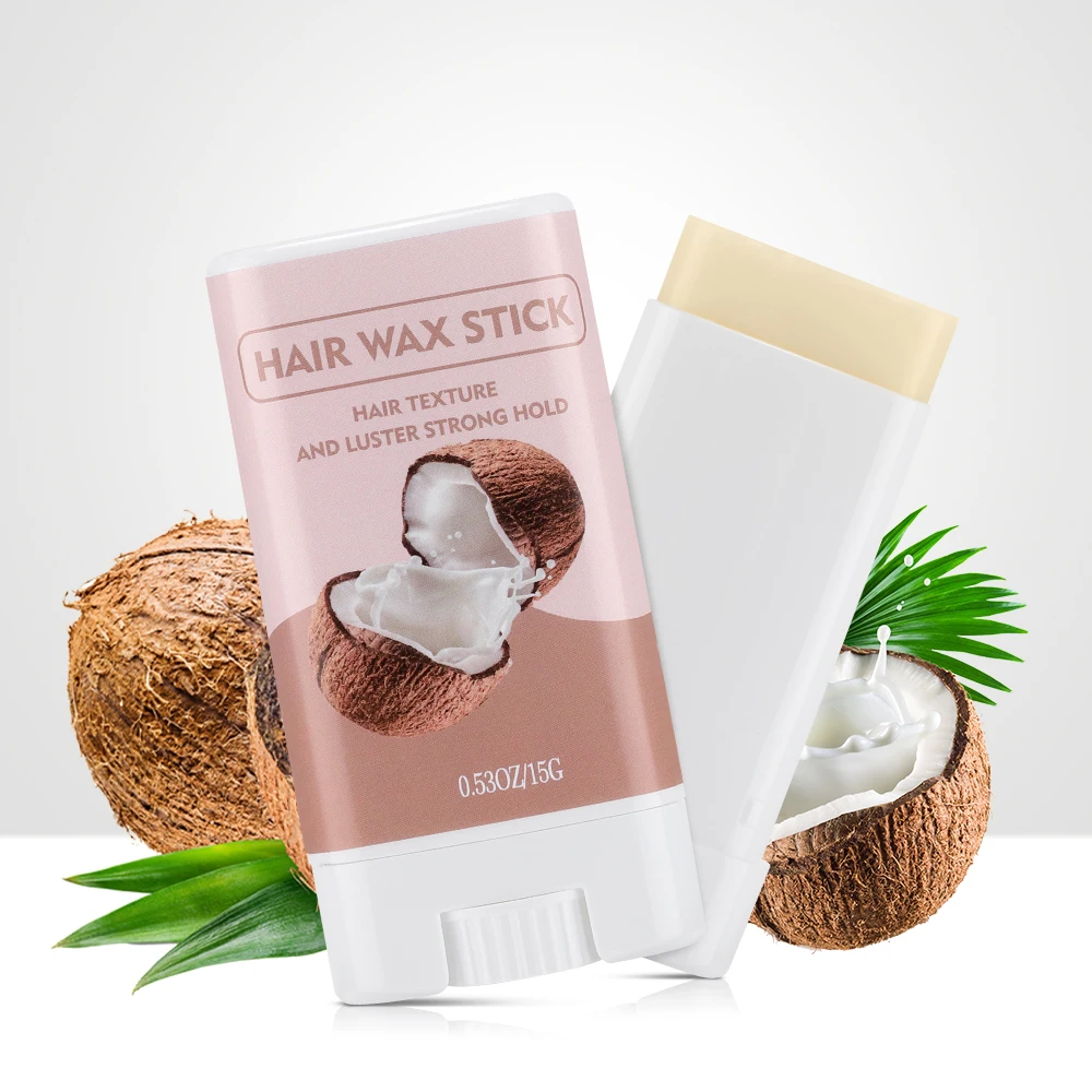 Hair Wax Stick for Frizz Hair Coconut Flavour Styling Wax Non-greasy Coconut Scented Stick Strong HoldHair Styling