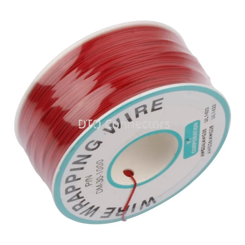 250 미터 AWG30 포장 와이어 단일 가닥 구리 케이블 Ok 와이어 노트북 마더 보드 PCB 솔더 용 전기 와이어