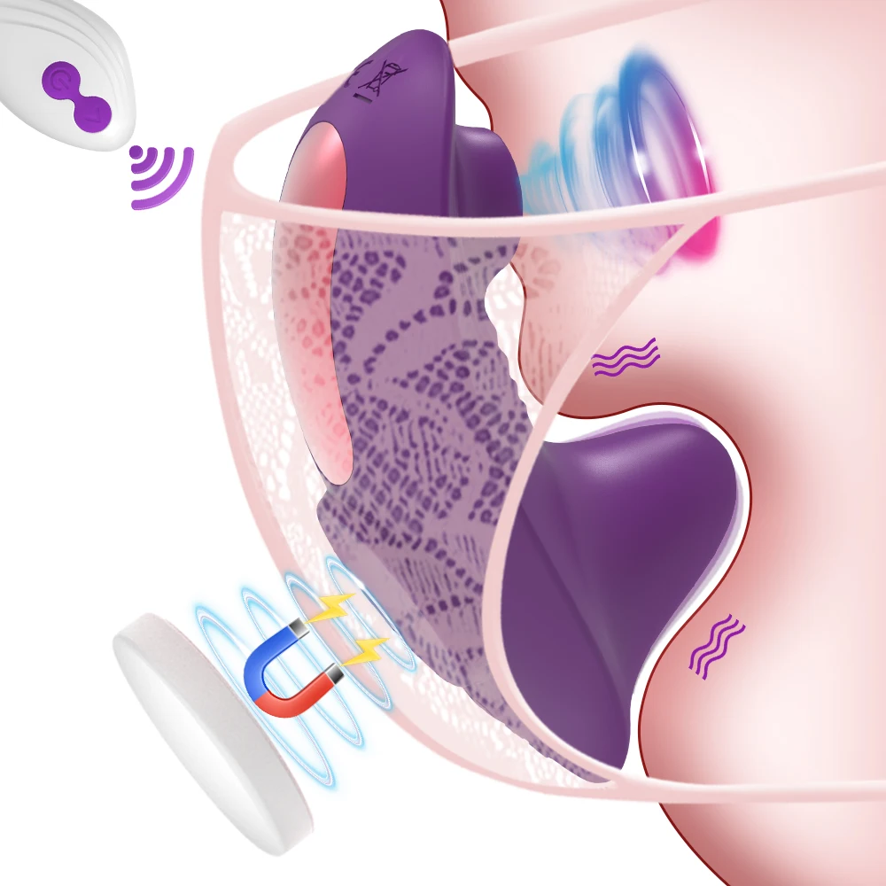 Tragbarer Höschen Vibrator für Frauen Klitoris Sauger Fernbedienung Kitzler Stimulator magnetisches Anti-Ablösung Sexspielzeug für Frauen 1