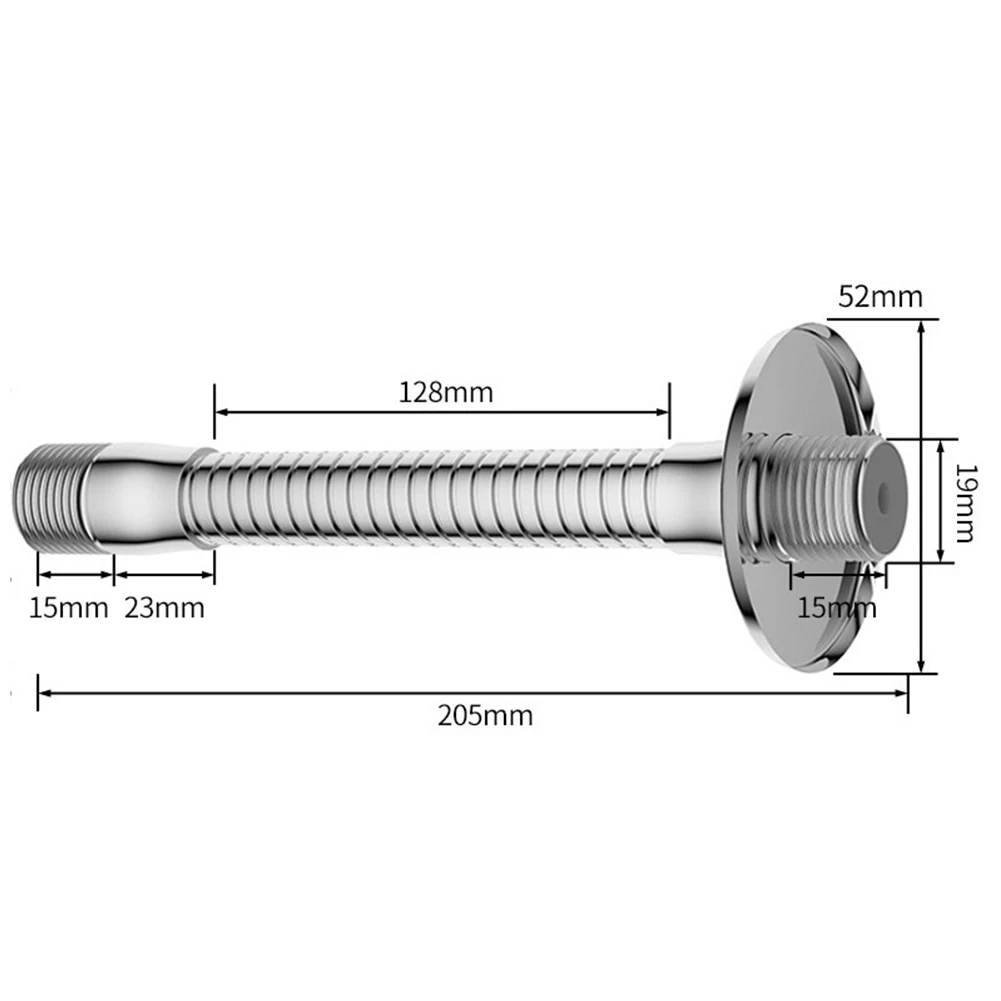 

Stainless Steel Adjustable Swivel Shower Head Bracket Adapter With Flange Shower Extension Pipe Plumbing Bathroom Products