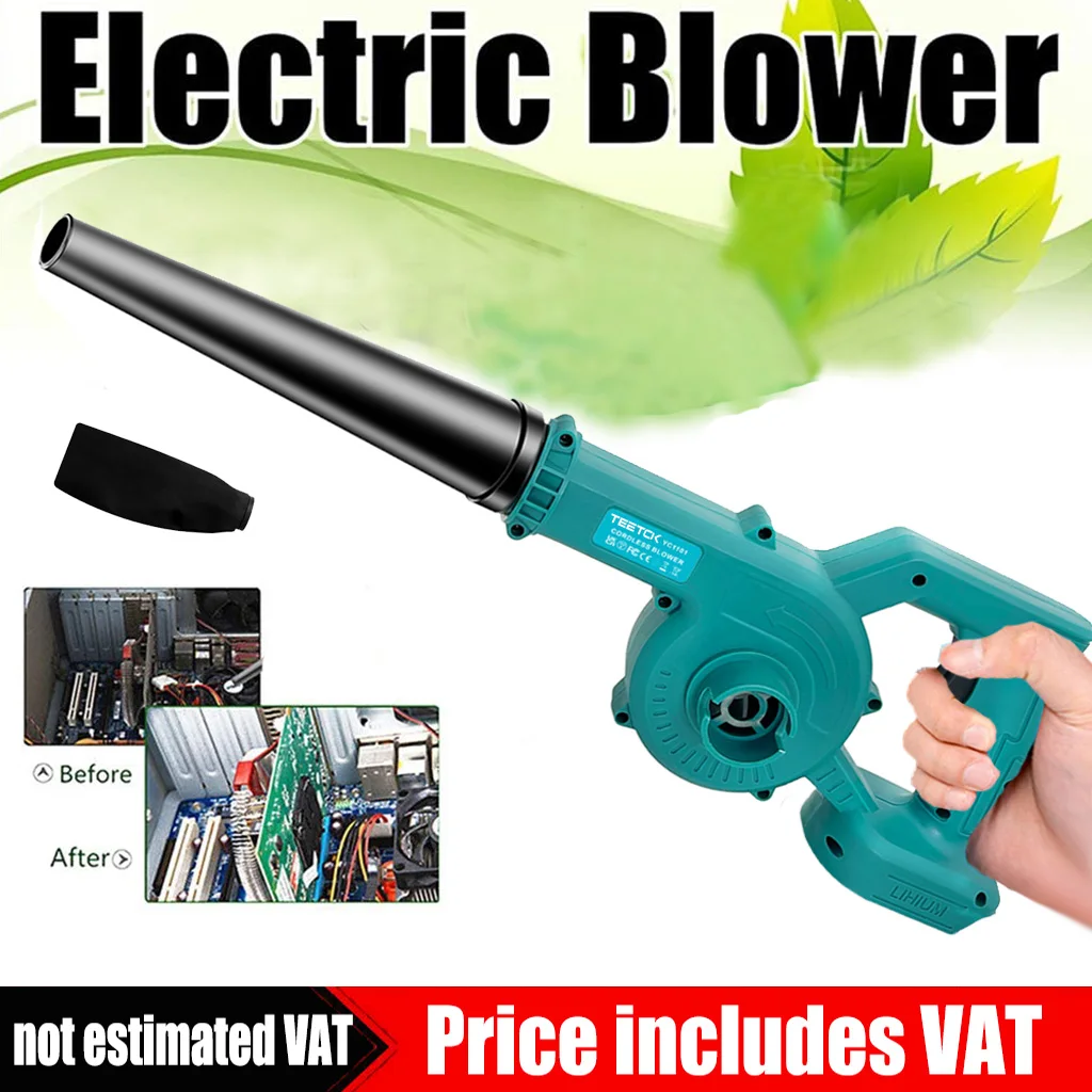 Reaplace For Makita 18V LXT Cordless Air Leaf Blower Electric Garden Snow Dust Corner Cleaner 2 in 1 Electric Leaf Blower&Vacuum