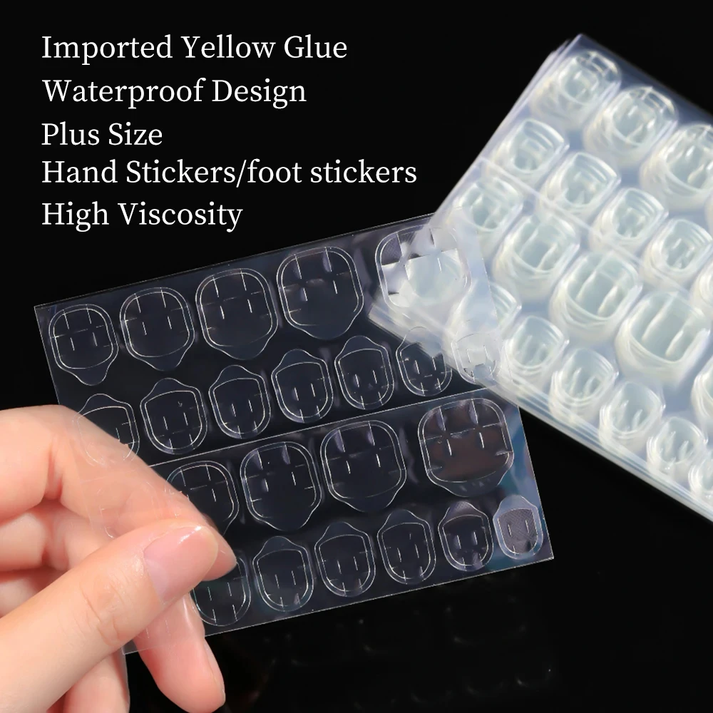 240/120 stücke Doppel Seite Nagel Gelee Kleber Transparent Falsche Nail art Klebeband Kleber Aufkleber DIY Maniküre Nägel Zubehör – Detail 4