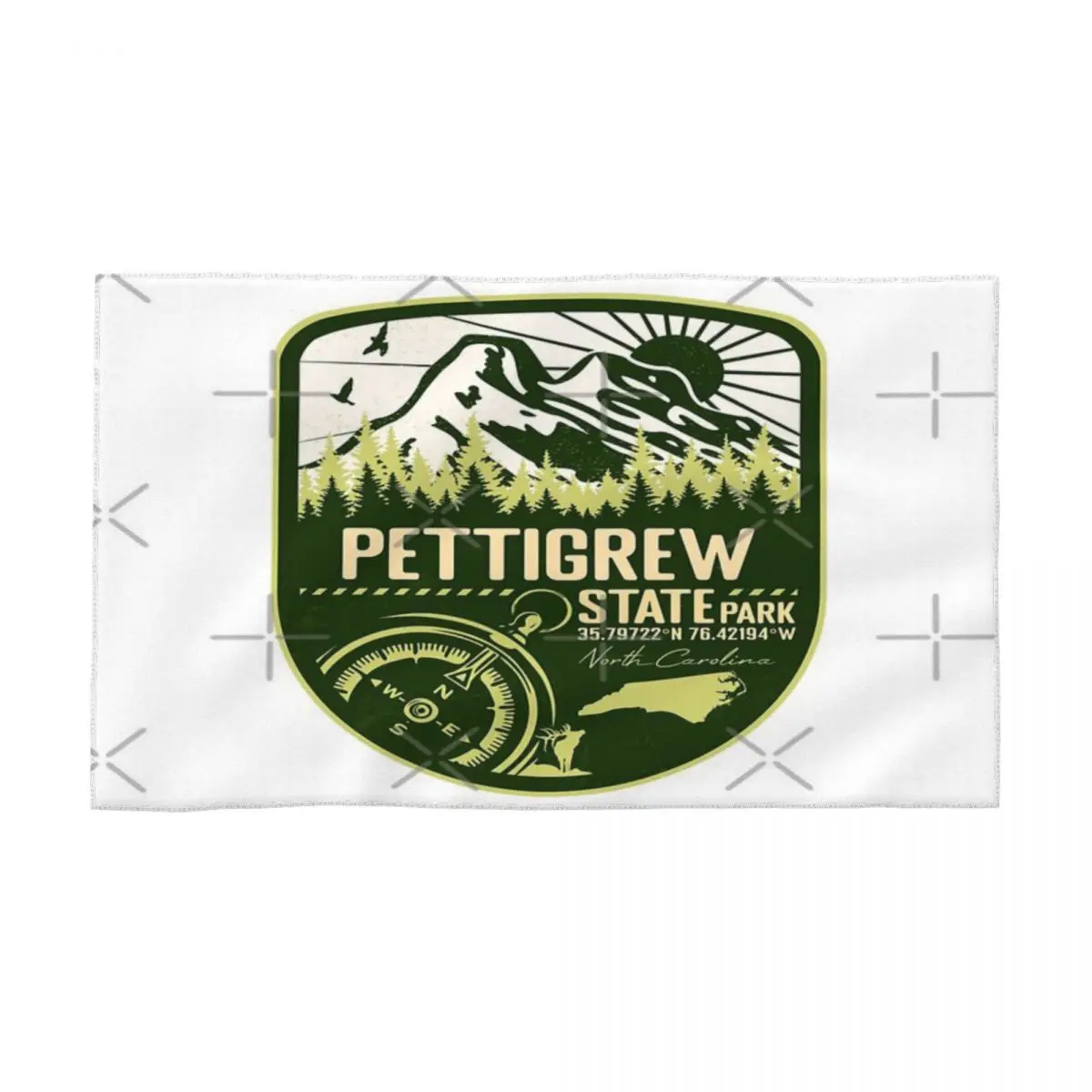 Pettigrown State Park North Carolina - Nc Green Badge Forest And Wilderness Asciugamani Asciugamani Per Il Viso Accappatoi