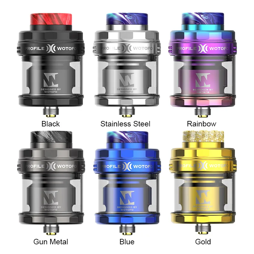 Original Wotofo Profile X RTA Tank 28mm 5ml 8ml Top Filling Fit Single Mesh Coil and Wire Electronic Cigarette Atomizer Vape