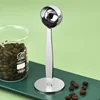 2 in 1 Stainless Steel Coffee Tamper Measuring Spoon Scoop with Stand Espresso Coffee Bean Tea Spoon Coffeeware Kitchen Gadg 2