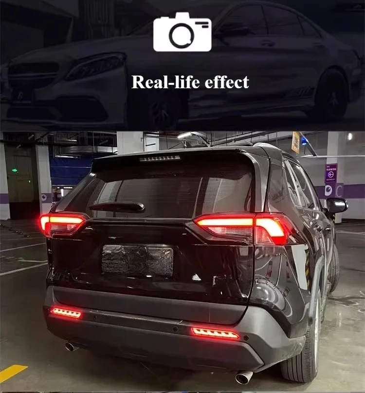 For Toyota RAV4 2020-2025 Rear Fog Lamp,Bumper Reflector Lights,LED Stream Flowing Rear Bar Light,Tail/Brake Lamp, Pilot Light detail image 11