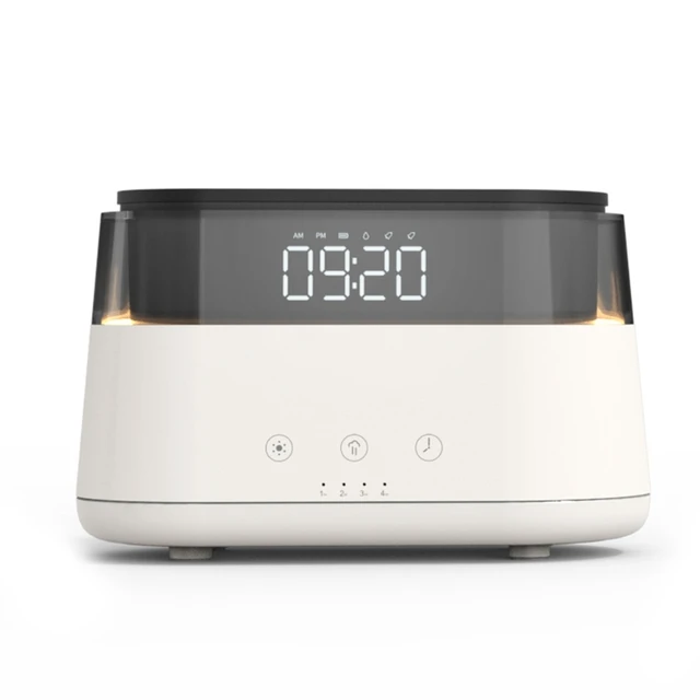 Simulated Flame Aroma Diffuser  Ambient Light Diffuser Humidifier Home Desktop Alarm Clock   Flame Humidifier And Aroma Diffuser 2