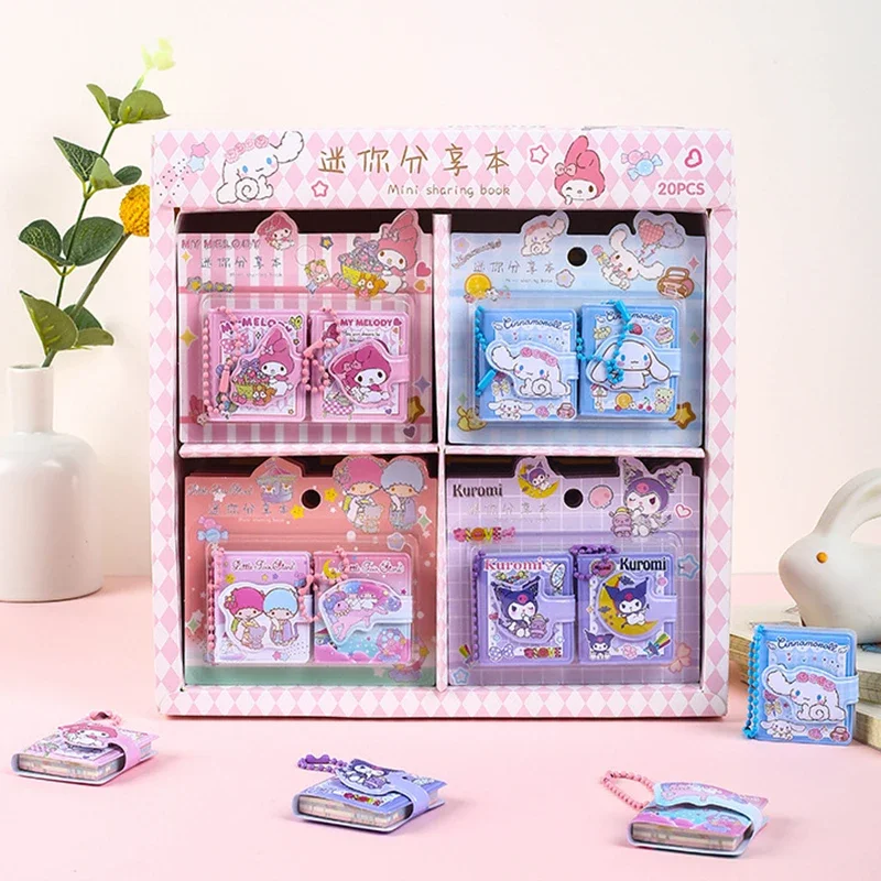 

20pcs Sanrio мини блокнот Kuromi Cinnamoroll портативный блокнот ежедневный Еженедельный ежедневник планировщик канцелярские принадлежности для офиса и школы