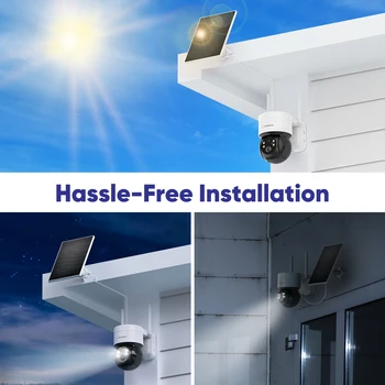 2pcs/set Solar Security Cameras Wireless Outdoor - Battery Power Cameras for Home Security Wifi Cameras Outside Surveillance 5
