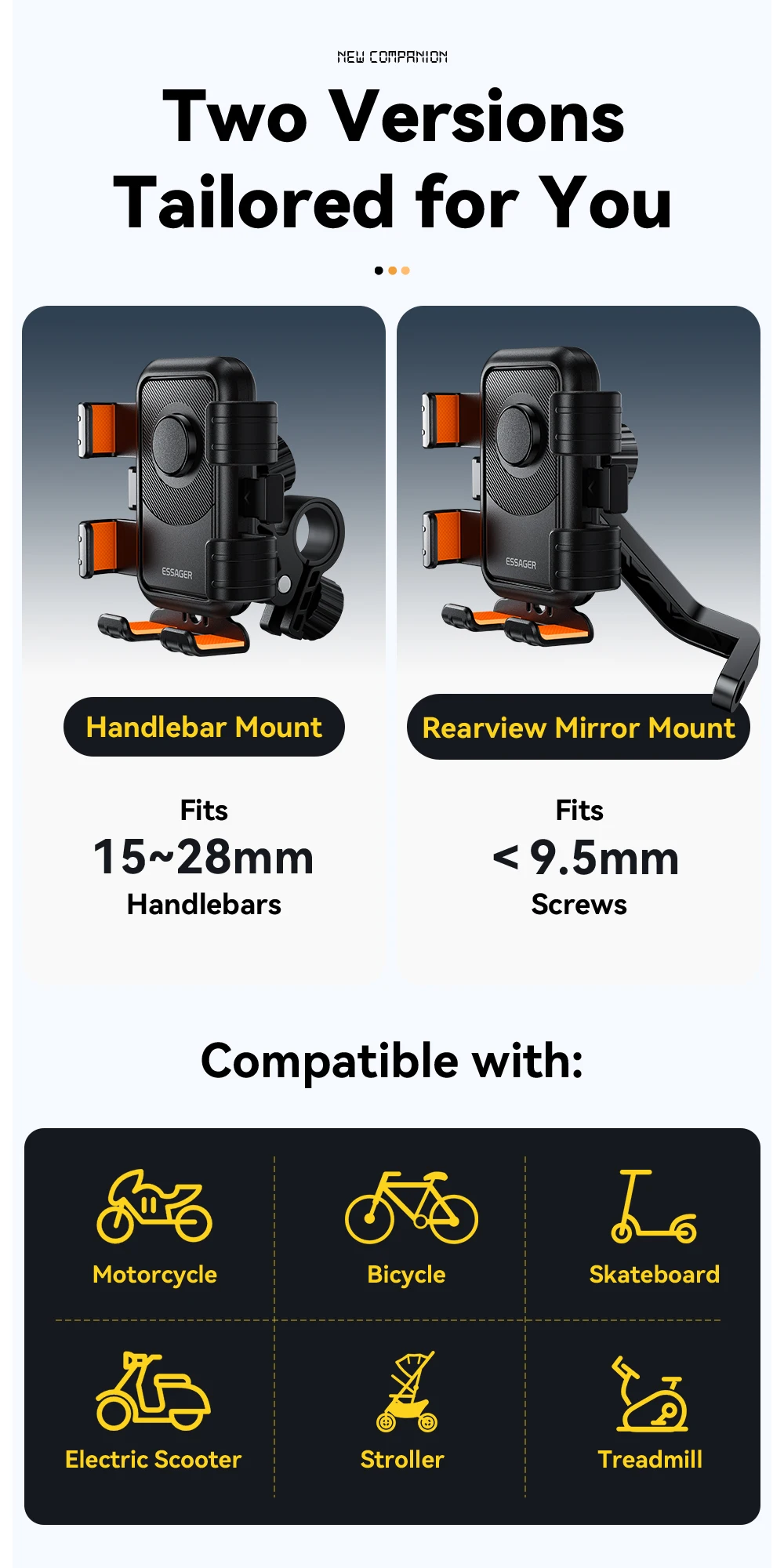 Motorcycle Bike Phone Mount 360°Rotatable Phone Holder for Mountain Bike Motorcy