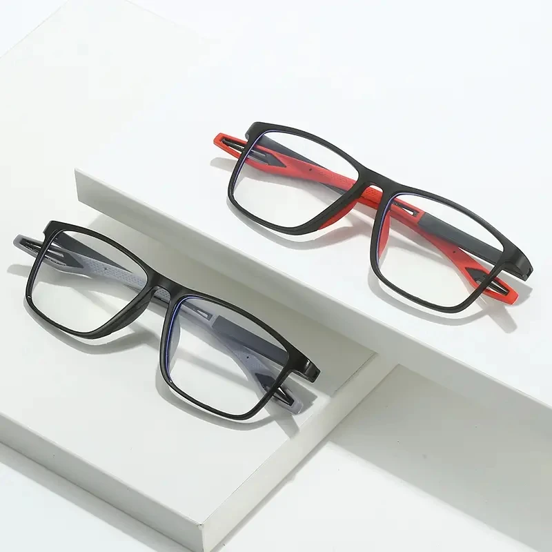 Очила за четене Мъже Жени Спортни анти-синя светлина Очила за далекогледство TR90 Ретро ултралеки очила за пресбиопия +100 до +400