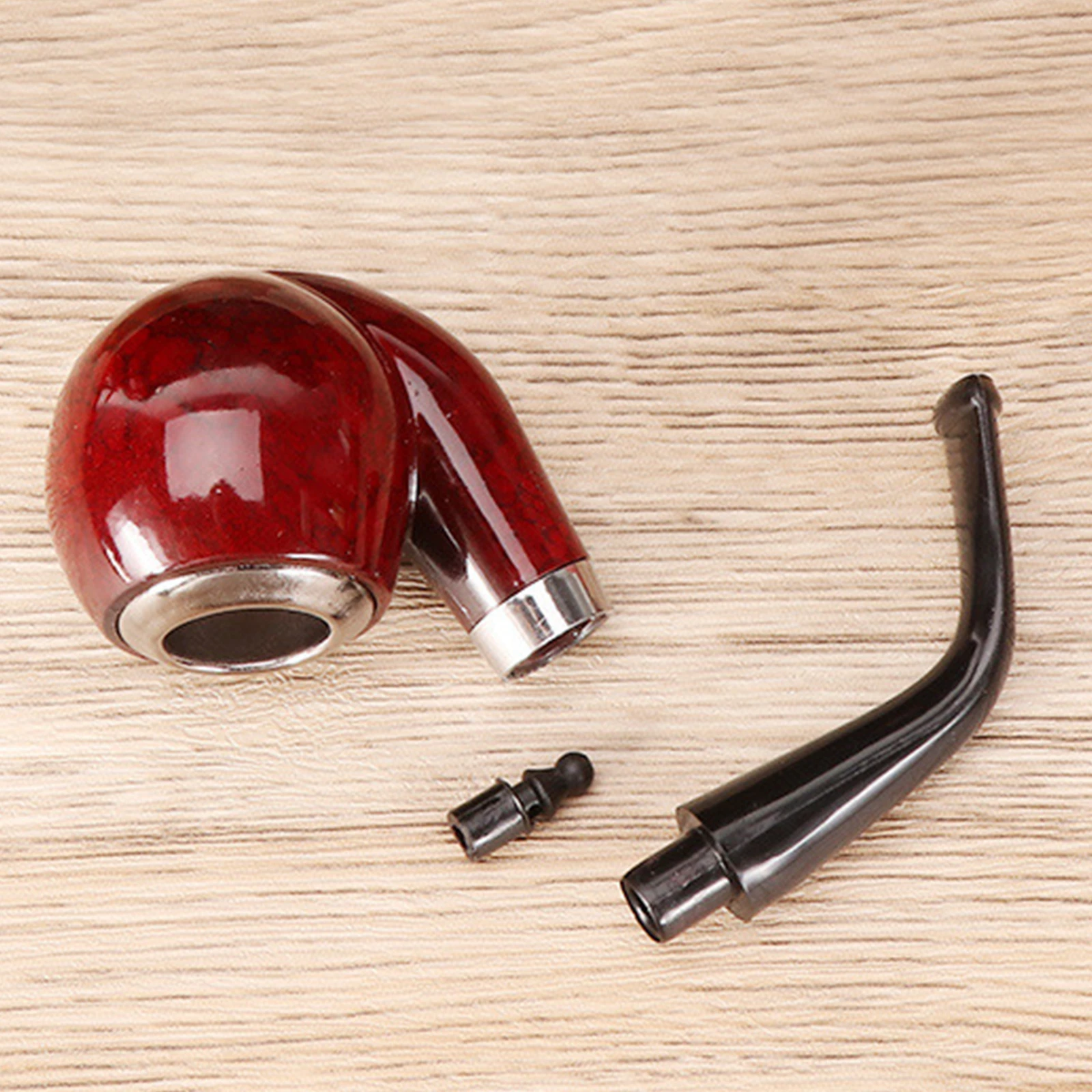 1pc Short Handle Resin Wooden Curved Pipe for Tobacco Smoking tobacco pipe tobacco smoking accessories