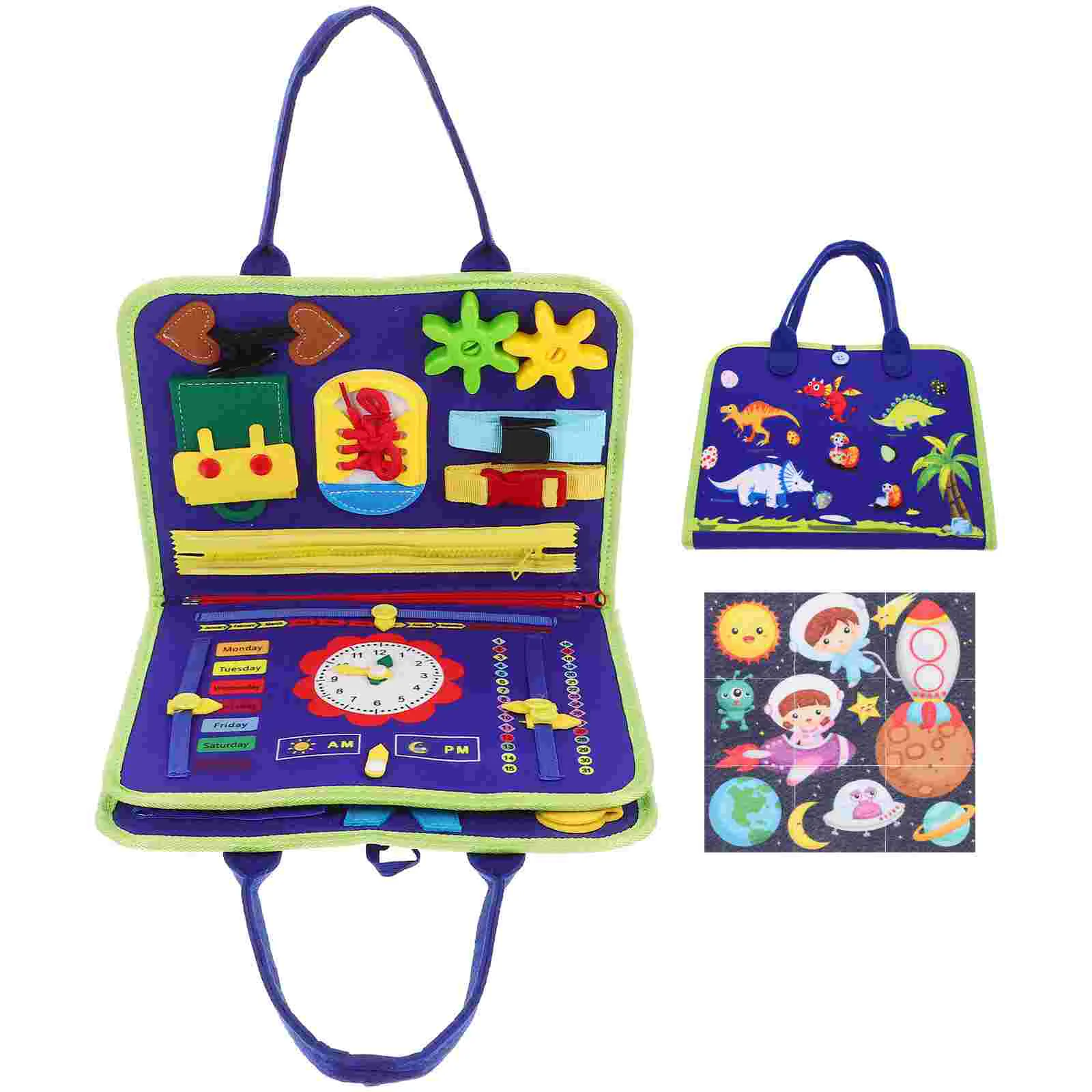 

Toy Dressing Buckle Teaching Aids Child Toddler Toys Felt Busy Board Montessori