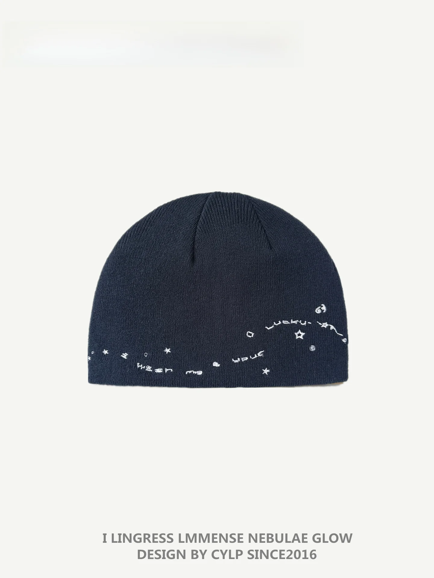 Navy blue starry streetwear beanie