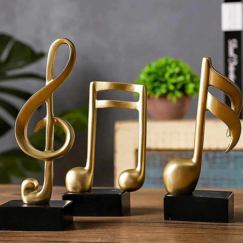 Simple Musical Notes Model Advanced Ornaments Wine Cooler TV Cabinet Living Room Home Desk Fashion Decoration Resin Crafts Gifts
