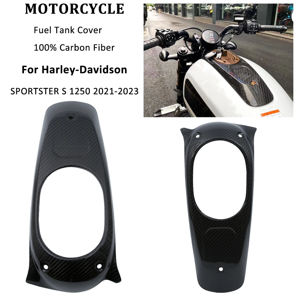 

For Harley Sportster S 1250 RH1250S 2021 2022 2023 Motorcycle Carbon Fiber Fuel Tank Protector Cover