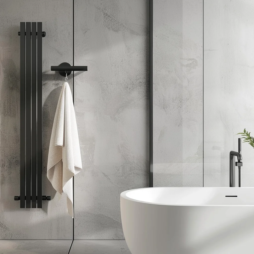 Heated Electric Towel Rack Bathroom Heated Rail Wall Mounted Towel Warmer Vertical Heated Towel Rail