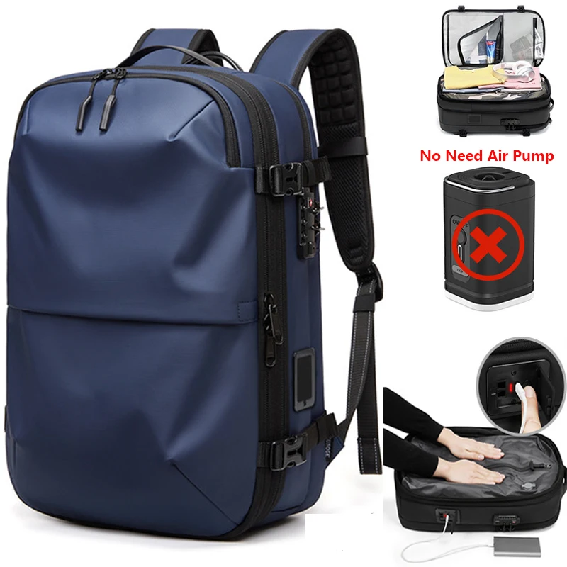 60L エアバックバックパックエアポンプ不要旅行バックパック拡張