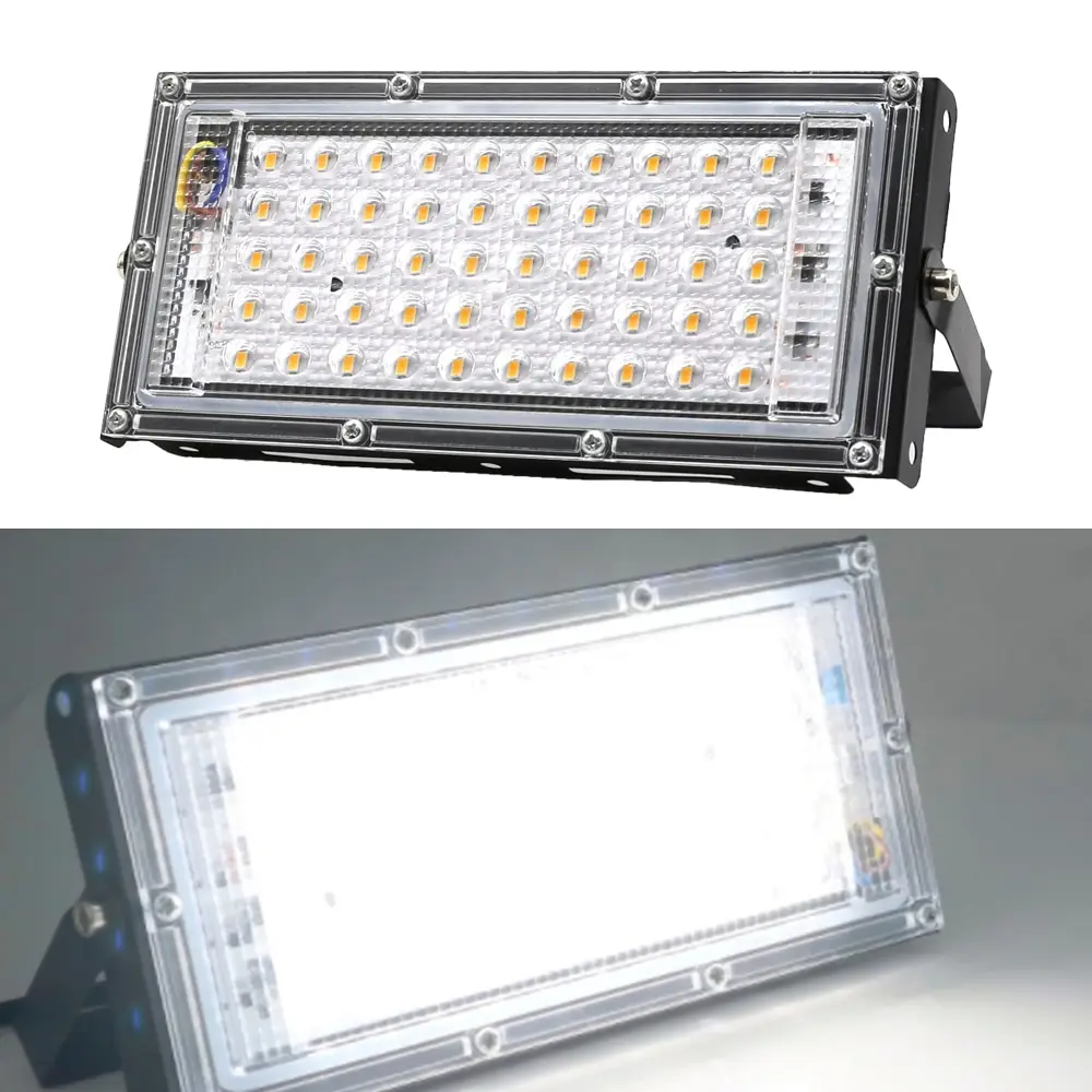 50 ワット LED フラッドライト屋外照明 220V 240V 投光器防水 IP65 リフレクター Projecteur LED ...