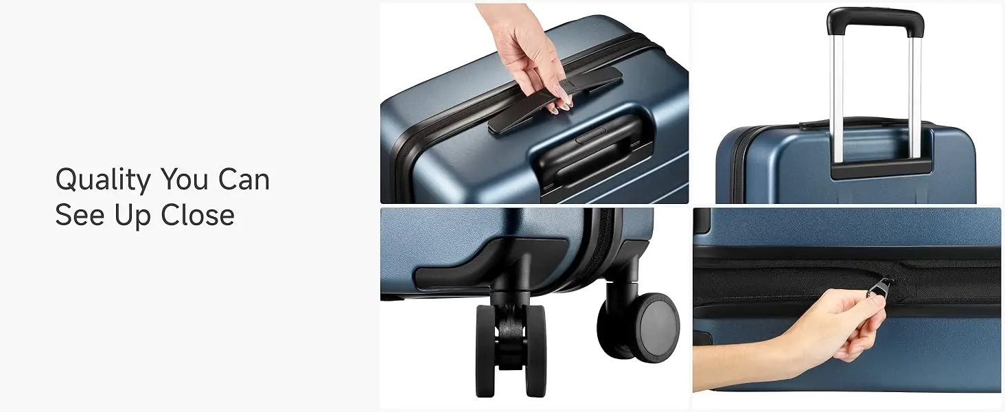 top opening rolling wheels front pocket business trips bag hard travel 