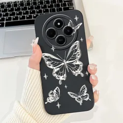 Fashionable Cherry Rose Flower Soft Silicone Case for Xiaomi Redmi 14C / Poco C75 (TYhei2191)
