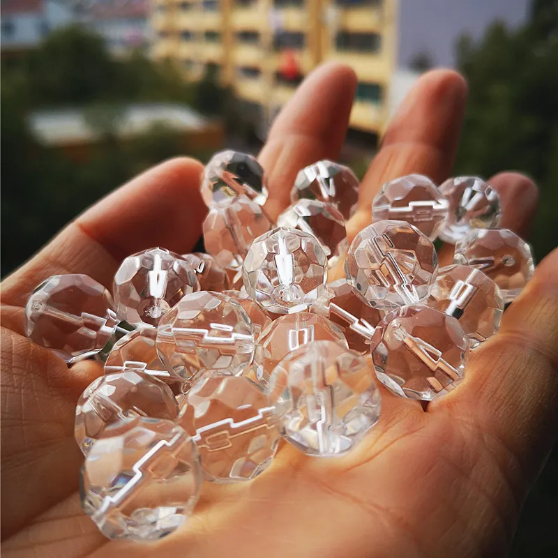 10pcs clear ab petal shape crystal glass loose crafts beads top drilled pendants for earring jewelry making diy crafts Top Quality Clear Color 12mm Rondelle 32Faceted Glass Shiny Beads Loose Spacer For Jewelry Making Chandelier Lighing Accessories