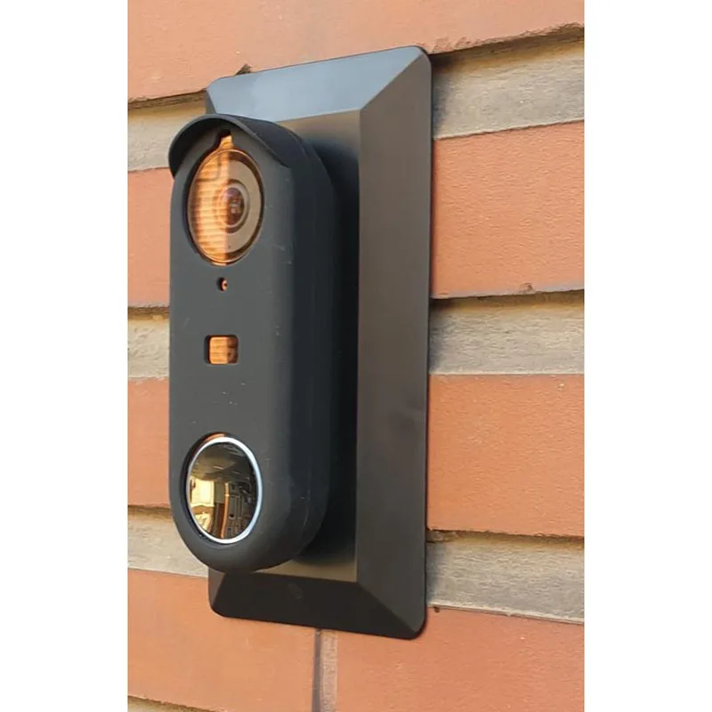 Silicone Case Designed For Google Nest Hello Doorbell Cover (Black) - Full Protection Night Vision Compatible 3