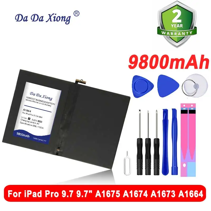 Original 9800mah Bateria para Ipad Pro 9.7 9.7 A1675 A1674 A1673 A1664 Bateria em Estoque 100