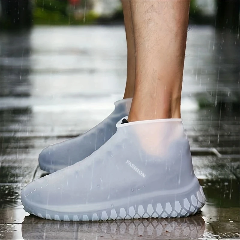 Silica Gel Waterproof Shoe Cover Thicken Non-slip Wear Resistant Convenient Rainproof Folding Rain Boots